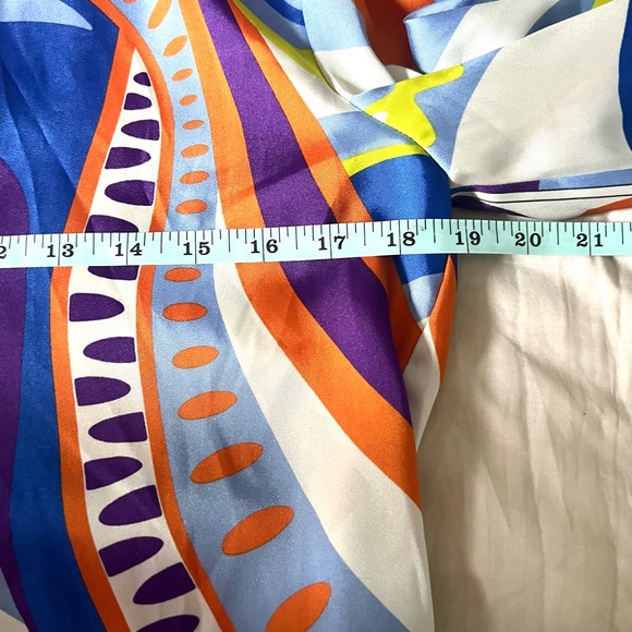 ZARA, Vibrant Long Sleeve, Multicolored Abstract Geometric Blouse, Size XSmall - Picture 10 of 11